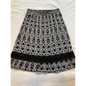 Faded Glory Black White Skirt Size small